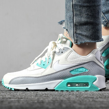 2019春季新款运动鞋air max90气垫缓震耐磨舒适透气跑步鞋 浅灰绿混搭