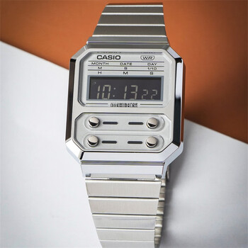 卡西欧(casio)吃豆人联名款2021新款金属简约防水电子运动学生复古