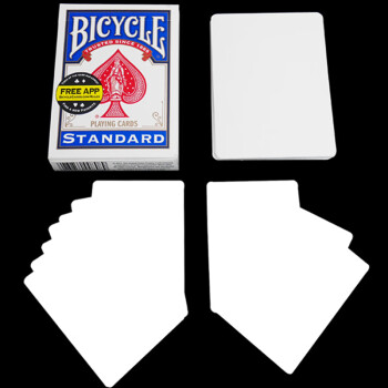 美国bicycle单车扑克纸牌魔术道具diy空白牌面可开扇花切027白面白背 图片价格品牌报价 京东