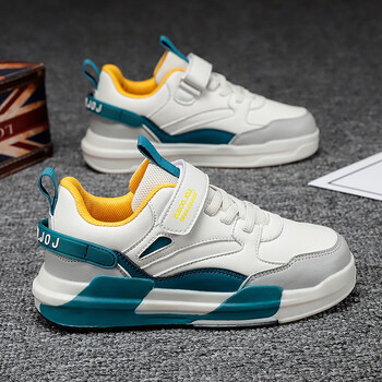 小总统男童鞋子春秋新款儿童运动鞋潮童鞋中大童休闲板鞋米色31