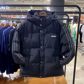 【专柜同款】nerdy羽绒服韩国潮牌中长款连帽男女情侣加厚外套明星