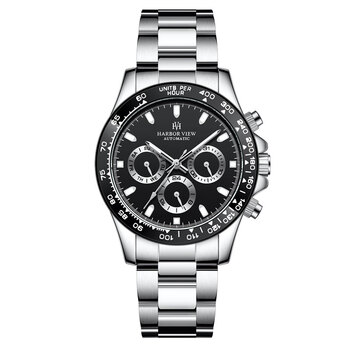 【海铂威尔harborview-6032】男士全自动机械手表 精钢黑面