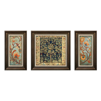 美式乡村装饰画美式客厅装饰画欧式复古沙发背景墙壁画简美三联乡村