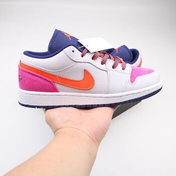 aj纯原实拍乔1低帮灰橙休闲女生潮流板鞋校园运动篮球鞋百搭时尚灰橙