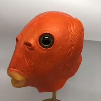 抖音绿头鱼头套面具可爱搞怪搞笑沙雕鱼头怪怪绿鱼人网红全脸 金鱼