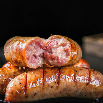 90%肉猪肉肠火山石烤肠无淀粉地道肠香肠烧烤食材 高品质黑椒480克2包