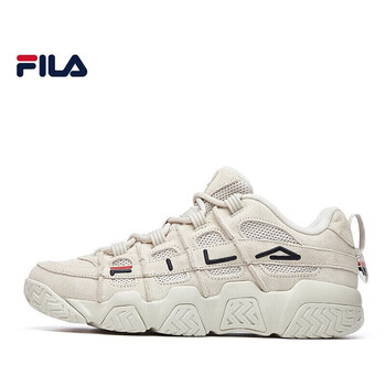 fila 斐乐男鞋 heritage-fht系列官方 突破者 篮球鞋男商场同款 燕麦