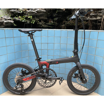 德国折叠自行车2022新款java折叠自行车碳纤维折叠车16寸碟刹8变速10