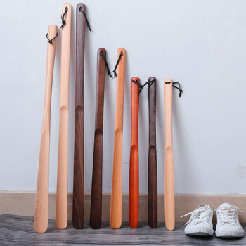 半物生活实木鞋拔子提鞋器加长柄家用老人孕妇懒人穿鞋器木质鞋抽鞋