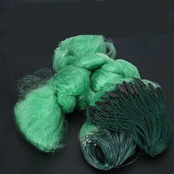 神器鱼网渔网捕鱼网三层沉网丝网抓鱼捕鱼神器渔具鲫鱼工具绿丝15米3