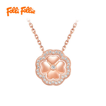 follifollie芙丽芙丽轻奢时尚潮流四叶花项链