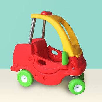 儿童游戏玩具车淘气堡公主车塑料四轮滑行助力学步车幼儿园小房车