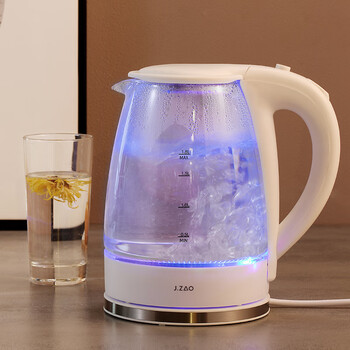 y京东京造 玻璃电热水壶烧水壶 1.8l 304不锈钢 高硼硅防爆