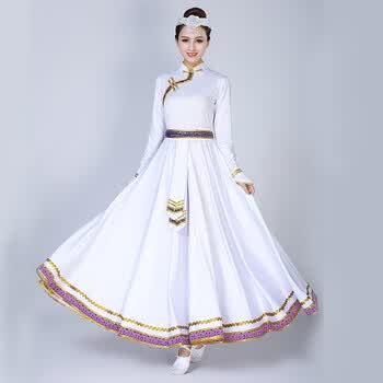 fanqi蒙古舞蹈服装男女款56个民族蒙古族舞蹈服女大裙摆舞蹈裙民族风