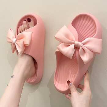 女夏季外穿ins潮可爱居家浴室洗澡用室内防滑一字拖鞋甄萌粉色3637