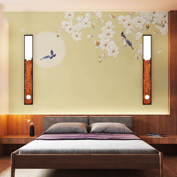 玉兰简约现代壁纸中式玉兰花鸟壁纸客厅卧室3d电视背景墙壁墙纸现代