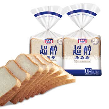 曼可顿 超醇切片面包 400g*2 两包组合 全麦面包全麦吐司 烘焙面包