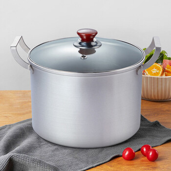 钛锅纯钛双耳汤锅加厚锅底熬汤锅家用不粘煮粥锅煤气燃气灶通用 26cm