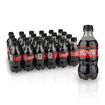 可口可乐 Coca-Cola 零度 Zero 汽水 碳酸饮料 300ml*24罐 整箱装 可口可乐出品 新老包装随机发货