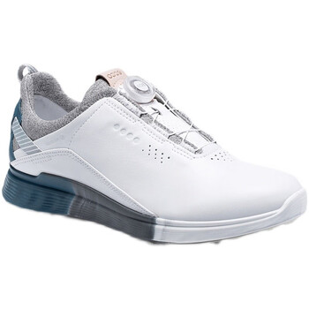 高尔夫鞋2021秋季新款ecco高尔夫女鞋男鞋带boa锁纽固定钉 白色