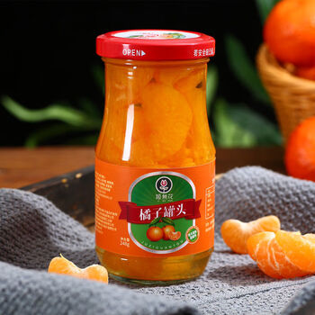 橘子罐头水果罐头桔子罐头批发一整箱6瓶1488克桔片爽罐头 橘子六罐