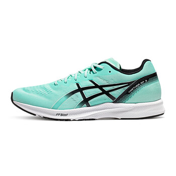 亚瑟士asics新款tartherrp3男子透气耐磨轻量回弹竞速型跑鞋绿色黑色