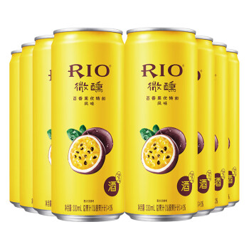 锐澳（RIO）洋酒 预调 鸡尾酒 果酒 微醺系列 3度 百香果味 330ml*8罐