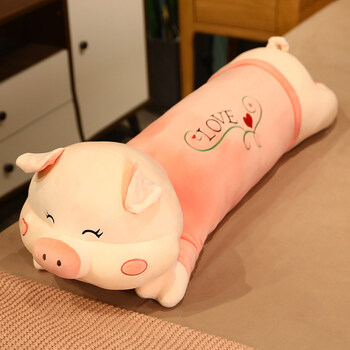 骑猪兜风可爱趴趴猪毛绒玩具小猪玩偶长条抱枕女生睡觉床上超软布娃娃