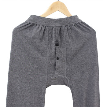 hkaqhkaq男大码棉毛裤打底秋裤男单件棉质宽松中老年人加肥加大码薄款