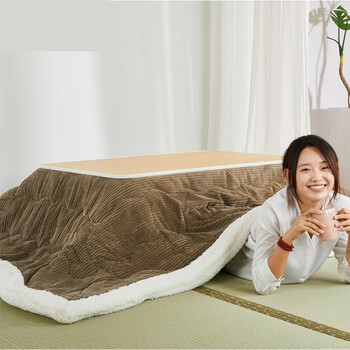 安梓こたつ日式折叠收纳取暖桌暖桌日本和室榻榻米被炉茶桌茶几暖炉桌