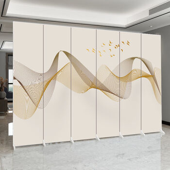 雅迎(yaying)房间隔断墙 白色屏风隔断墙折叠移动办公室玄关简约现代