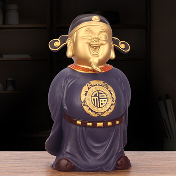 老人祝寿礼品客厅书房办公室装饰品开业乔迁新居送礼福禄寿小号福星公