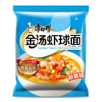 康师傅方便面高汤袋面金汤虾球面多口味组合泡面速食食品休闲夜宵适用