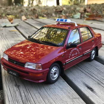 118原厂汽车模型天津一汽夏利tj7100tj7100u出租车8090年代怀旧仿真