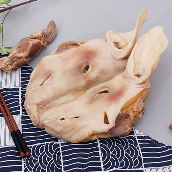 步凤胖仔咸猪头 舌头耳朵盐城特产风干腊猪头年货礼盒咸猪头 大猪头9