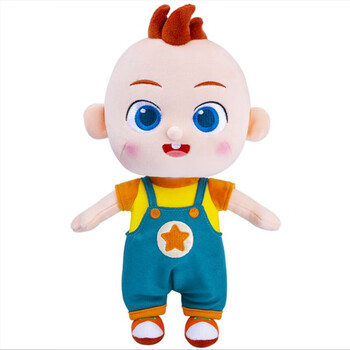 毛绒宝宝巴士儿童玩偶可爱布娃娃生日礼物 jojo背带裤款 30cm【图片