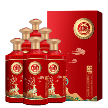型白酒 优级酒质 礼盒装 52度 大师秘酿福禄 500ml*6瓶【图片 价格