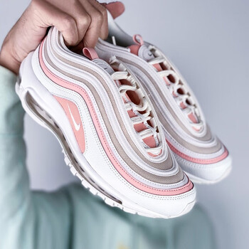 【潮现货特价】耐克(nike)女鞋air max 97气垫子弹头粉白休闲轻便缓震
