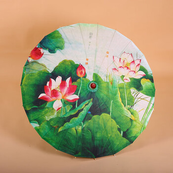 乳白色 雨荷 不防雨装饰用纸伞  半穿  82