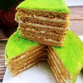 俄罗斯风味正宗提拉米苏千层奶油蛋糕8拼12拼生日蛋糕月饼350克抹茶1