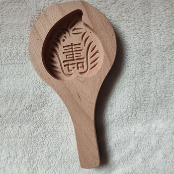 玖纹豹潮汕粿印 潮汕木圆粿印龟粿印木红壳桃粿印福双囍寿喜字木果印
