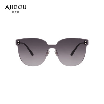 ajidou阿吉豆蝴蝶幻境系列潮酷一体镜片太阳镜 黑色 镜面宽60mm,镜框