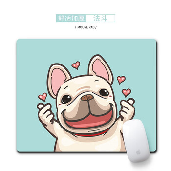 女生卡通文艺定制订做锁边加厚游戏办公防滑垫桌垫法斗220x220x3mm