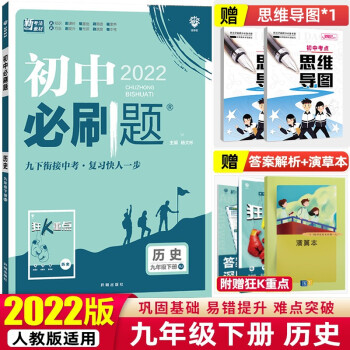 【九年级下册】2022初中必刷题专项训练初三教材课本同步练习册辅导书 理想树 历史 下册 人教版_初三学习资料