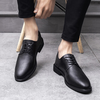 男生皮鞋 男士皮鞋休闲皮鞋男生皮鞋潮流韩版青年商务正装软面皮软底