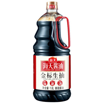 海天 酱油 金标生抽 1.6L 中华老字号