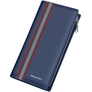 williampolo英皇保罗男士长款钱包真皮新款2023卡包钱包一体包男大