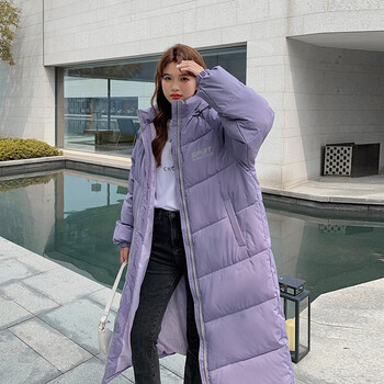 精尼琳青少女高中生羽绒棉服女中长款中学生女大学生面包服保暖秋冬季