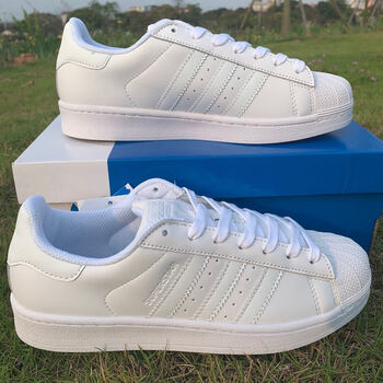 新款鼠年限定休闲小白鞋潮易烊千玺同款男女休闲板鞋达斯 三叶草白色