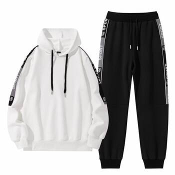 ukbs李·宁寕连帽宽松卫衣男潮牌青少年衣服春秋男装一套搭阿·迪达斯